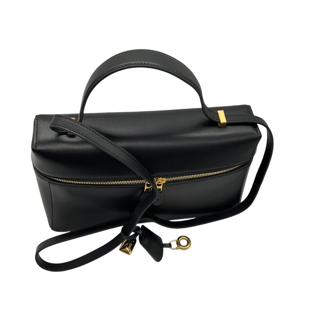 Loro Piana Black Extra Pocket L27 Tender Calfskin Leather Handbag - Picture 10 of 15